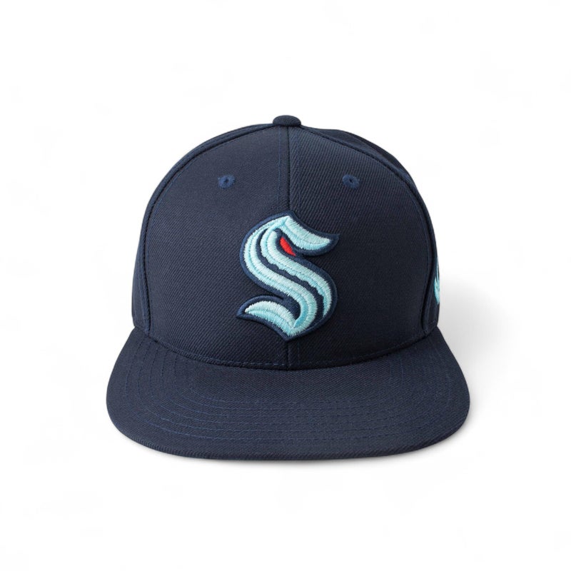 AMERICAN NEEDLE Seattle Kraken Officially Licensed NHL Baseball Snapback Dad Hat (42412A-SEK-NAVY) - Image 2